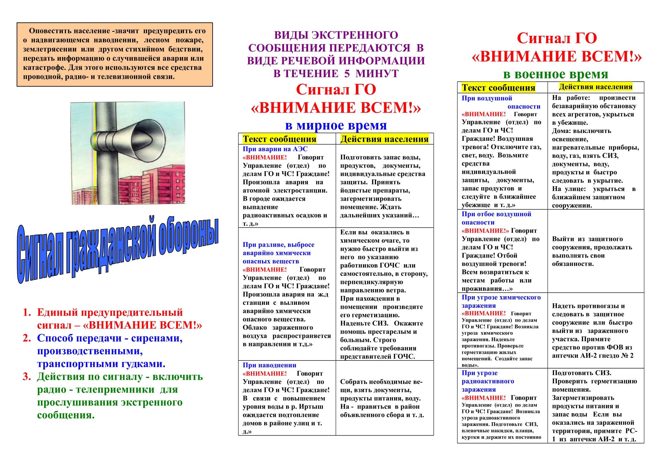 МЧС иформирует