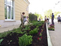 Сотрудники администрации Кудымкарского муниципального округа приняли участие в посадке цветов