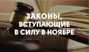 Законы вступающие в силу в ноябре