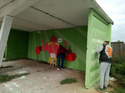 В Кудымкаре преобразилась еще одна  автобусная остановка 