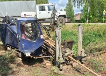По улице Свердлова в городе Кудымкаре идут работы на сетях водоснабжения